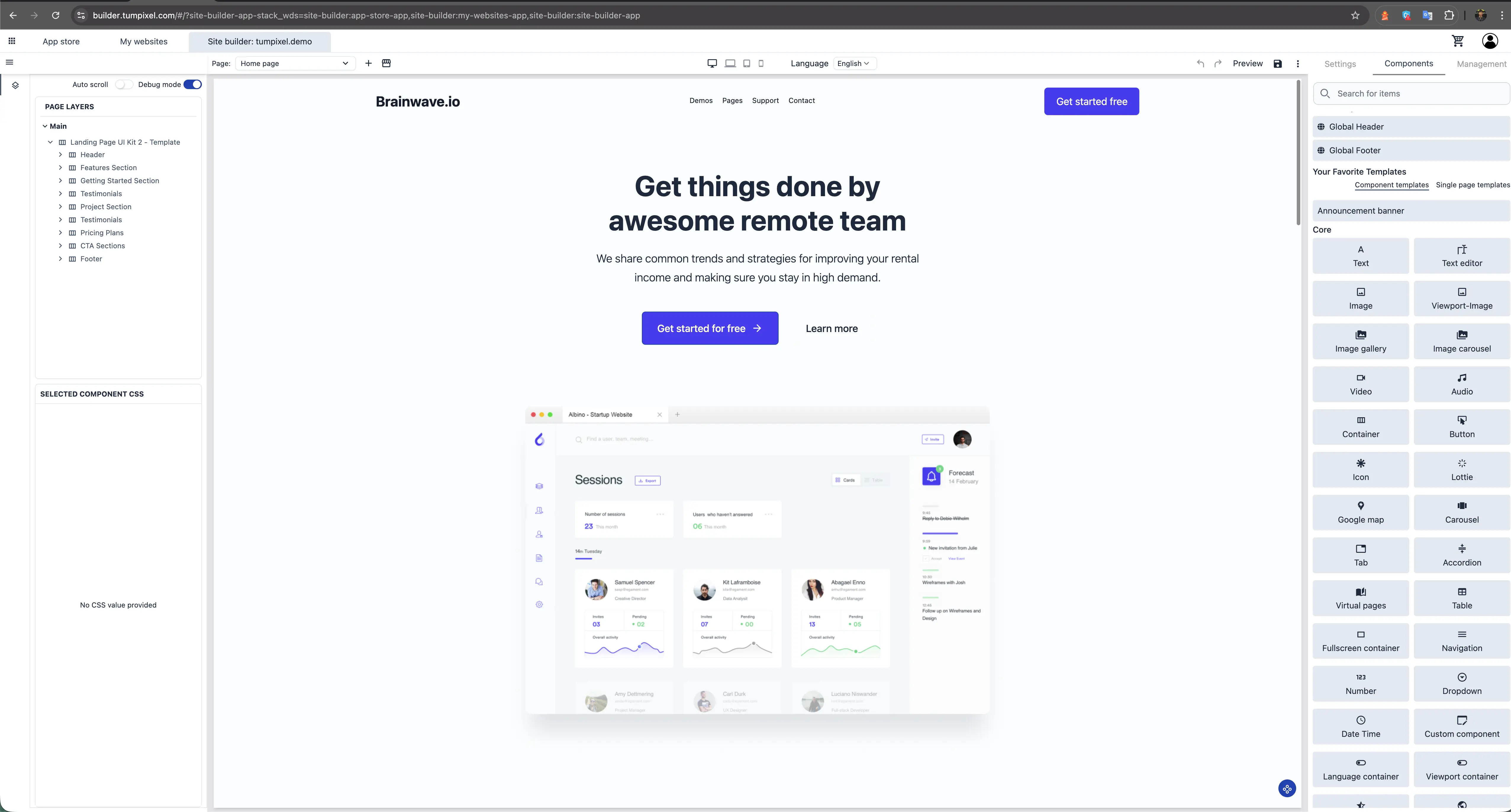 Website Builder – Drag-and-Drop Editor